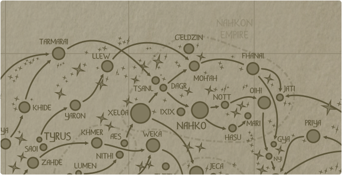 A paper map of the region surrounding the Dagr star system