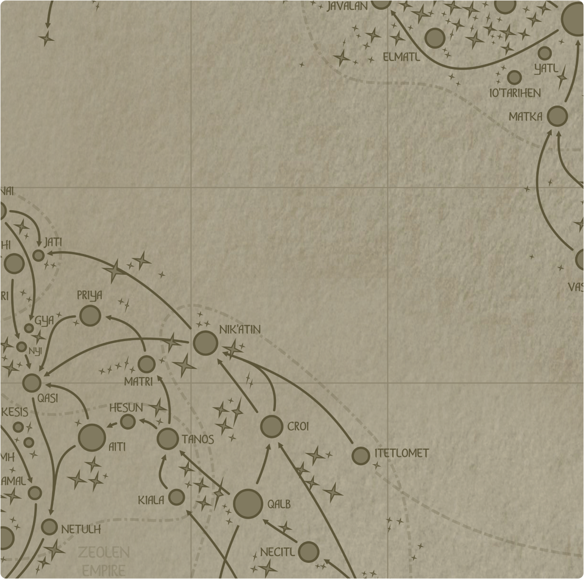 A paper map of galactic Sector H12 A paper map of galactic Sector H12