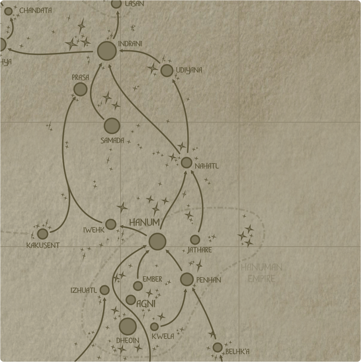 A paper map of galactic Sector I15 A paper map of galactic Sector I15