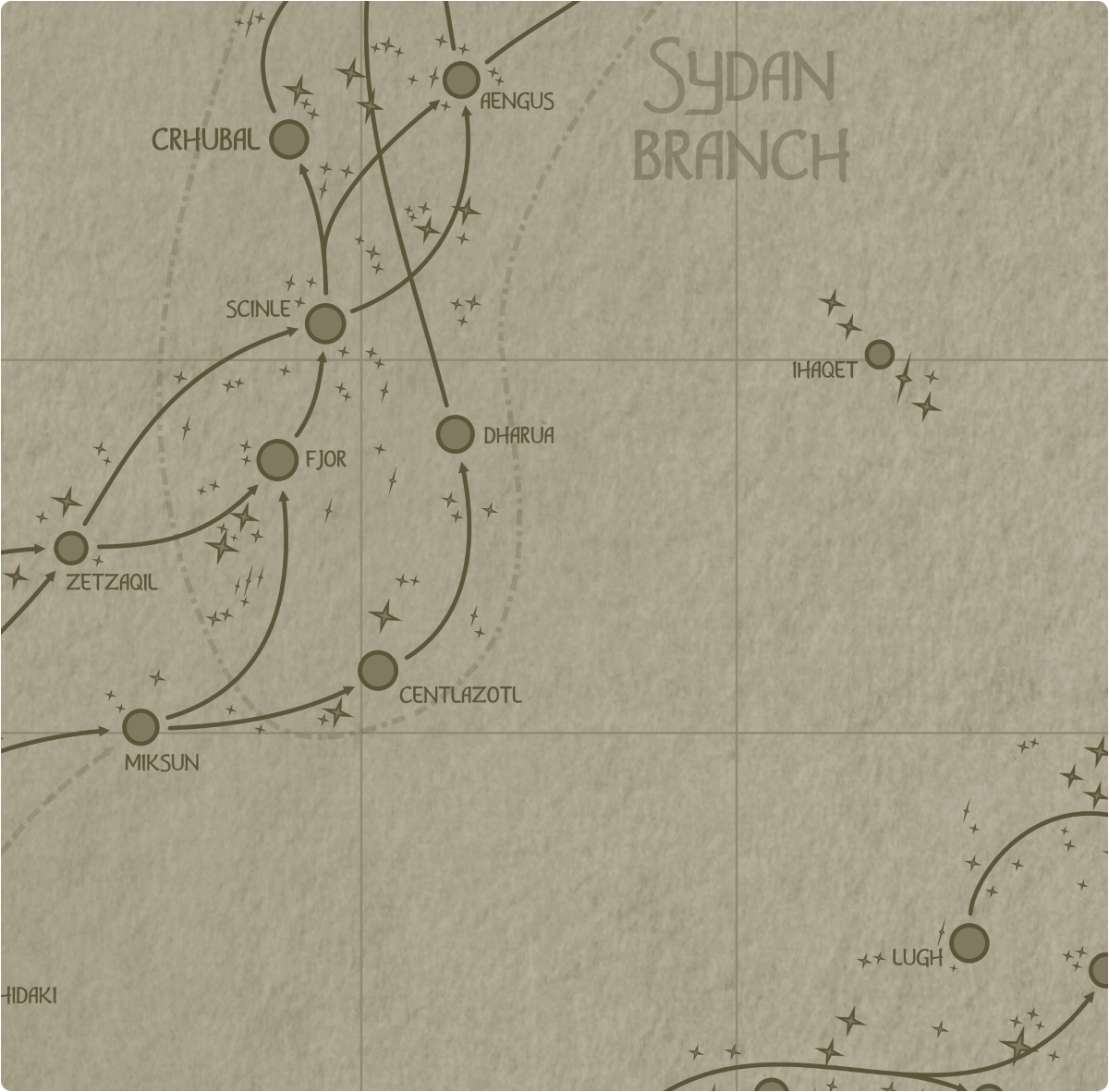 A paper map of galactic Sector L12 A paper map of galactic Sector L12