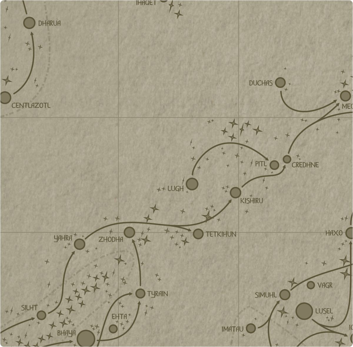 A paper map of galactic Sector M13 A paper map of galactic Sector M13