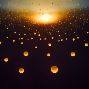 a field of stars spreading out from a galactic core