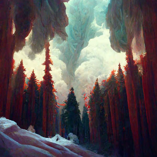 a forest burns without being destroyed, an avalanche approaches