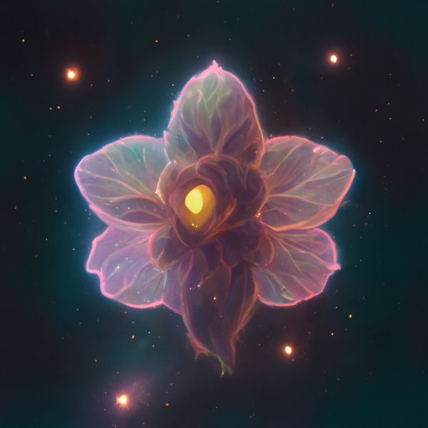 a pink flower nebula