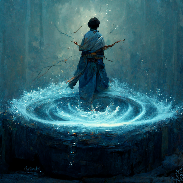 a hydromancer radiates a sweeping attack