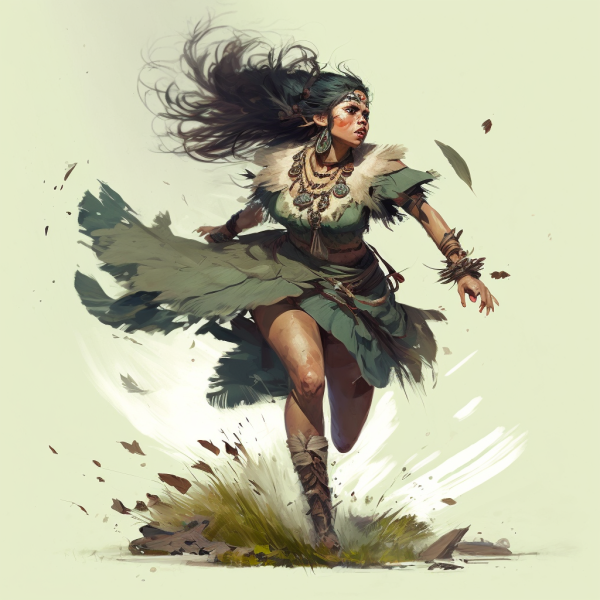 a druid sprints with intense speed