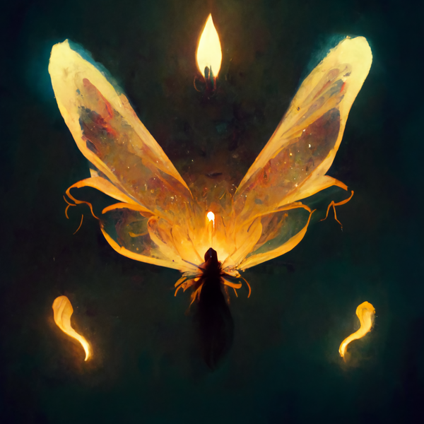 a glowing aquamarine fey