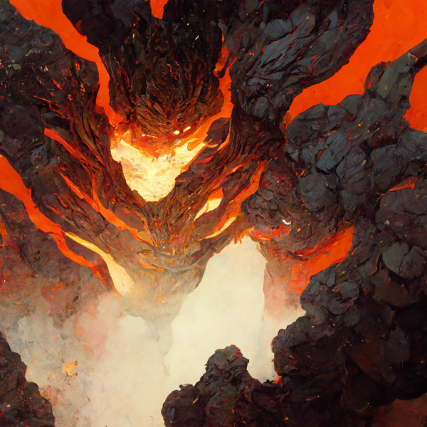 an explosion of smoke, gas, and flame