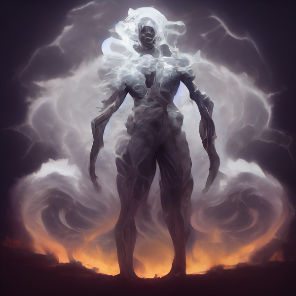 a hulking giant of cloud and smoke
