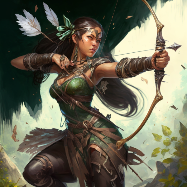 an archer lines up her shot