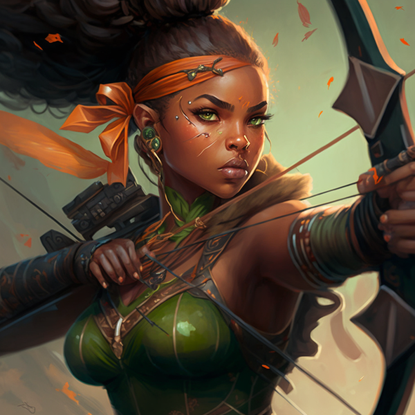 an archer lines up her shot without looking