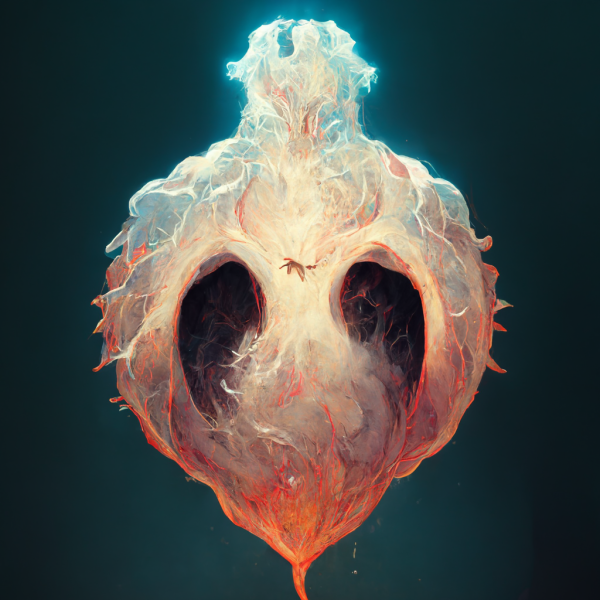 an air elemental with two holes in their body