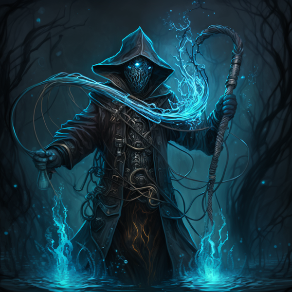 a hydromancer swings a whip of water at their enemy