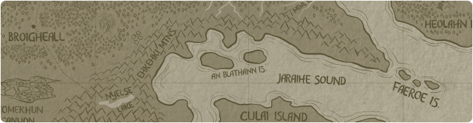 A paper map of the An Blathann Islands