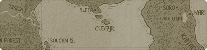 A paper map of Clegyr Islands