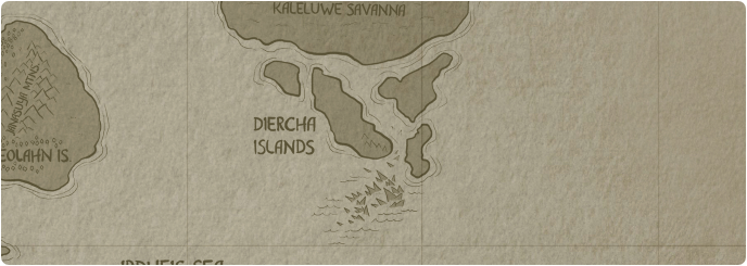 A paper map of the Diercha Islands