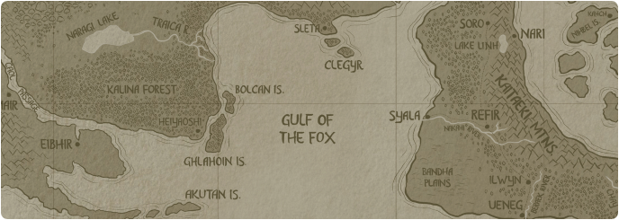 A paper map of the Gulf of the Fox
