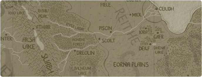 A paper map of the River Laidir