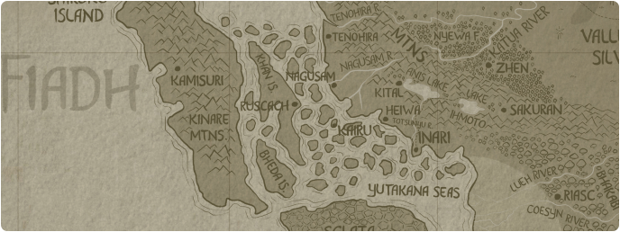 A paper map of the Sinsear Islands