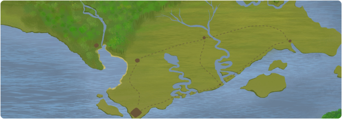 A color map of Mantap Lake