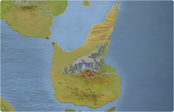 A color map of Mothira Island