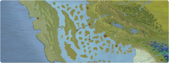 A color map of the Sinsear Islands