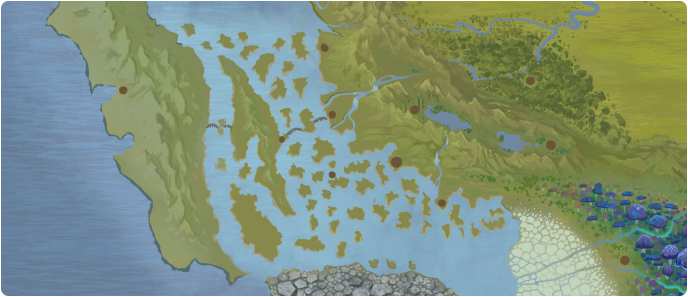 A color map of the Yutakana Seas