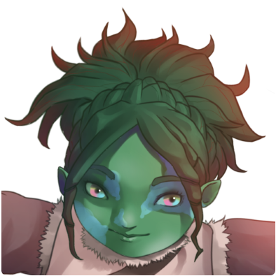 A headshot of a female Nereid A headshot of a female Nereid