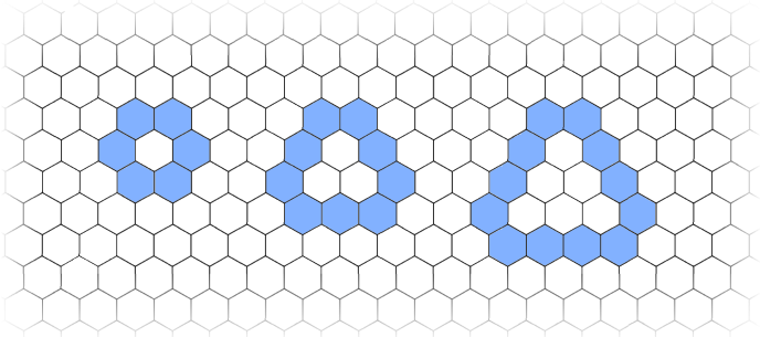 diagram showing the three variants of pillars usable with parthenon, a six hex flower, a 9 hex triangle, or a 12 hex triangle