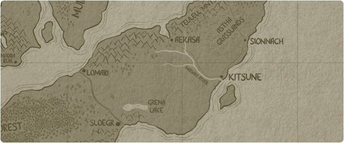 A paper map of the Astha Grasslands A paper map of the Astha Grasslands