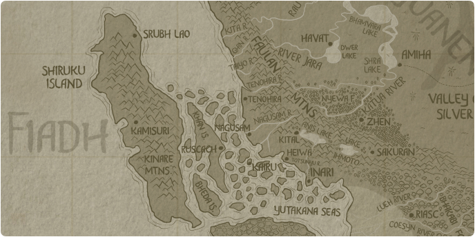 A paper map of Fiadh A paper map of Fiadh