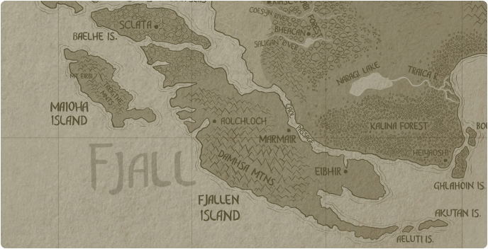 A paper map of Fjall A paper map of Fjall