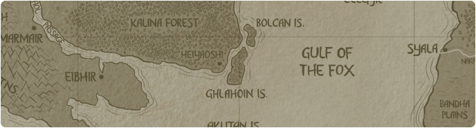 A paper map of Ghlahoin Island A paper map of Ghlahoin Island