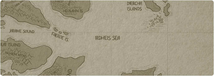 A paper map of of the Irdheis Sea A paper map of of the Irdheis Sea