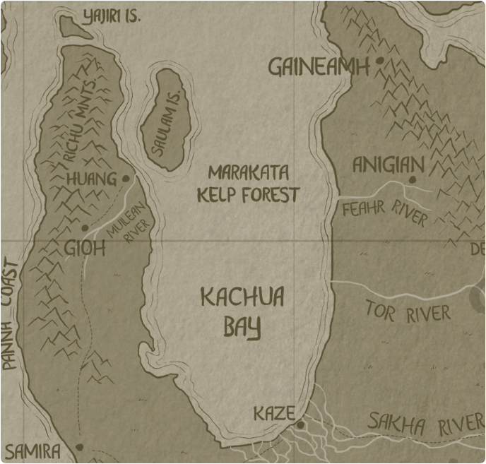 A paper map of Kachua Bay A paper map of Kachua Bay