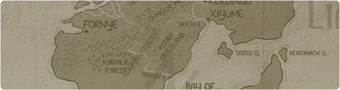 A paper map of the Koura Grasslands A paper map of the Koura Grasslands