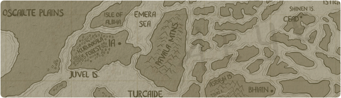 A paper map of Pavala Mountains A paper map of Pavala Mountains