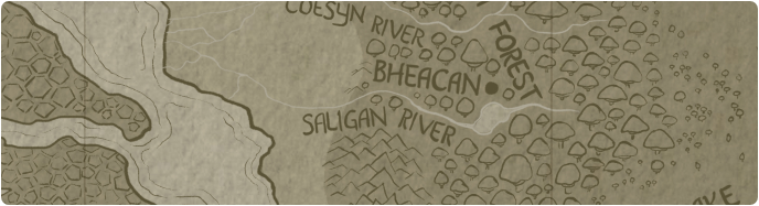 A paper map of the Saligan River A paper map of the Saligan River
