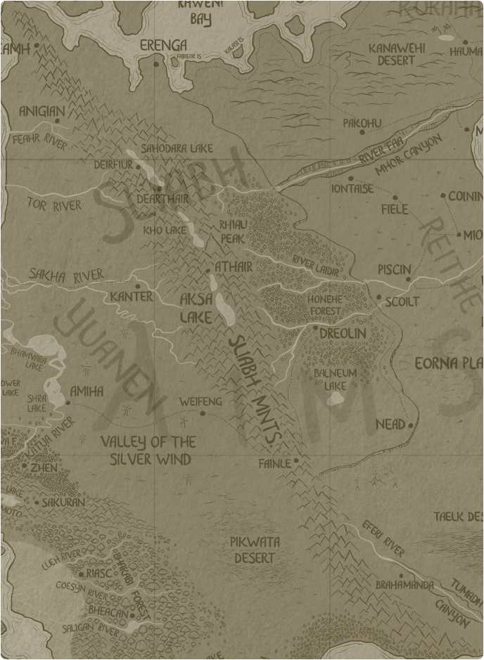 A paper map of Sliabh Mountains A paper map of Sliabh Mountains