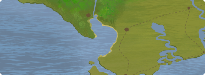 A color map of Cheile Bay A color map of Cheile Bay