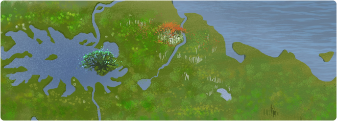 A color map of the Hallstadt River A color map of the Hallstadt River