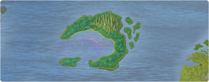 A color map of the Isle of Manach A color map of the Isle of Manach