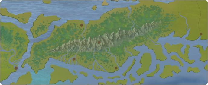 A color map of Miontaile Mountains A color map of Miontaile Mountains