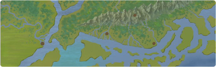 A color map of the Venyvae River A color map of the Venyvae River